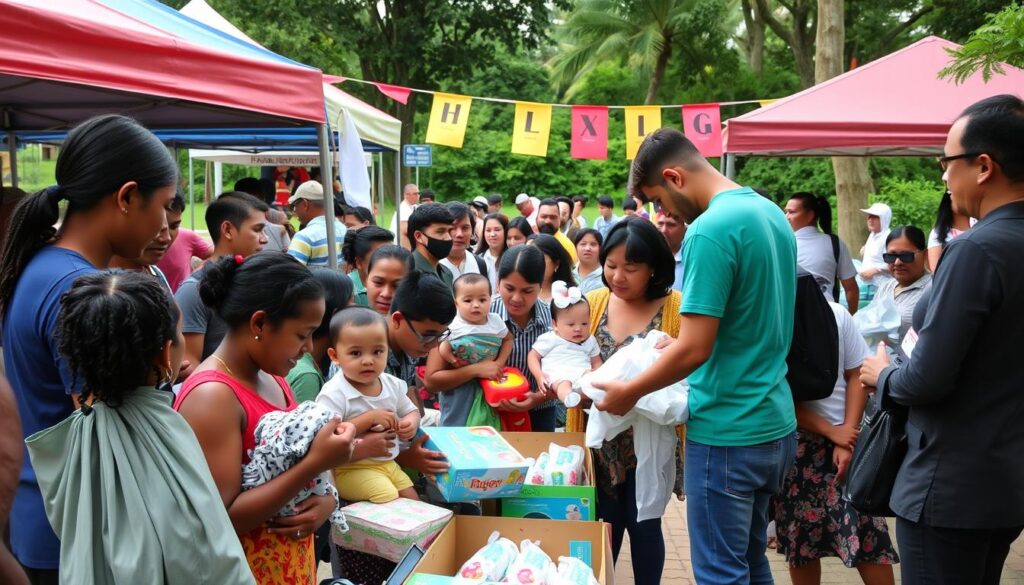 Community support for families with baby essentials